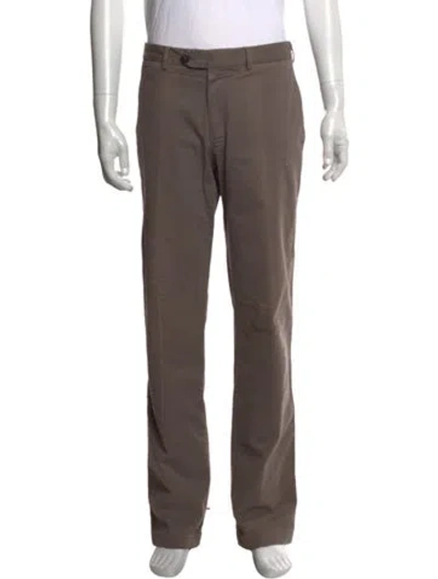 Pre-owned Canali Chinos In Brown