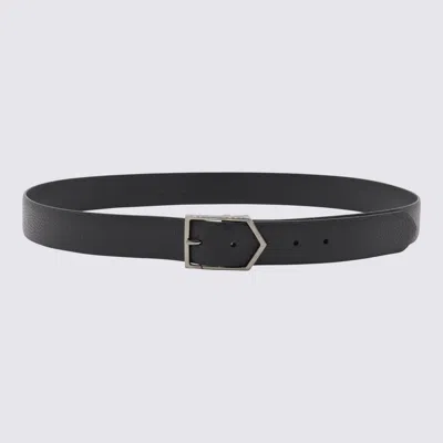 CANALI CANALI BLACK LEATHER BELT