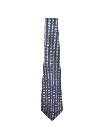 Canali Circular-pattern Tie In Blue