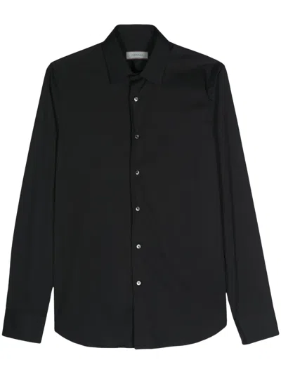Canali Classic-collar Shirt In Black