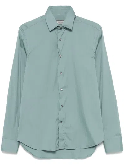 Canali Classic-collar Shirt In Blue