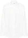 Canali Classic-collar Twill Shirt In White