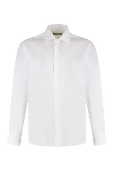 Canali Cotton Shirt In White
