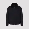 Canali Coach Jacket With Colar Shirling In Black