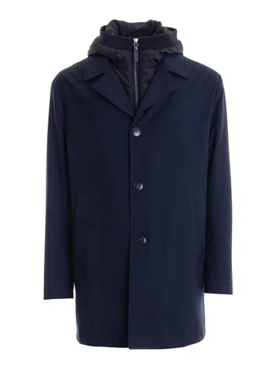 Canali Coat In Blue