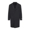 Canali Tailored Wool Coat With Classic Notch Lapel In Gray
