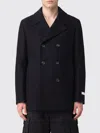 Canali Double-breasted Notch-lapel Coat In Blue