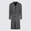 Canali Grey Wool Coat In Gray