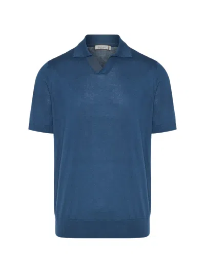 Canali Collar Polo Shirt In Blue