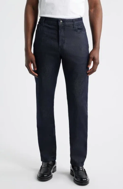 Canali Comfort Straight Leg Jeans In Blue