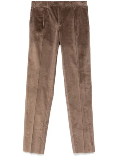 Canali Hose Aus Cord In Braun