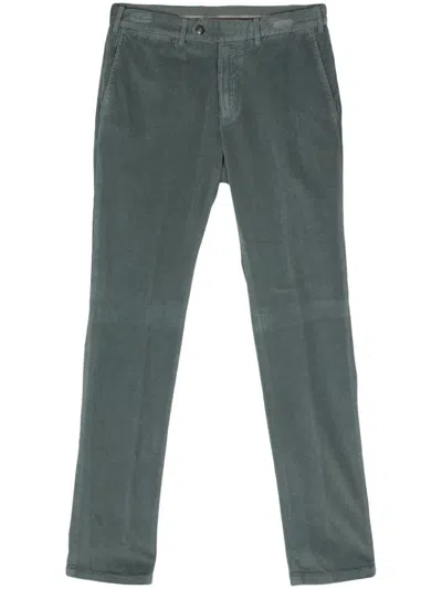 Canali Corduroy Trousers In Green