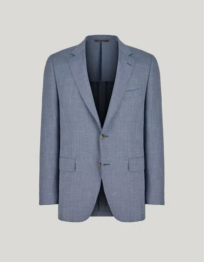 Canali Unstructured Cupro Blazer In Blue