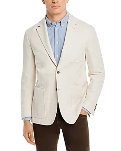 Canali Cotton & Linen Textured Jersey Regular Fit Sport Coat In Tan