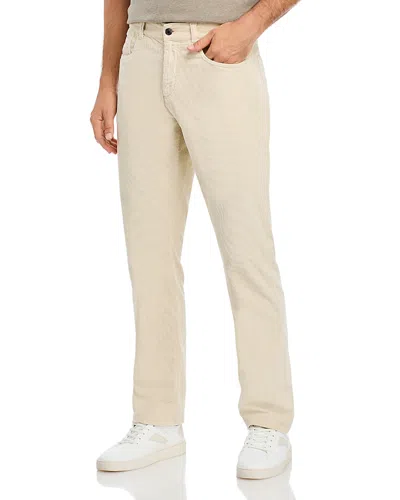 Canali Cotton Blend Corduroy Regular Fit Pants In White