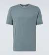 Canali Cotton-blend Jersey T-shirt In Blue