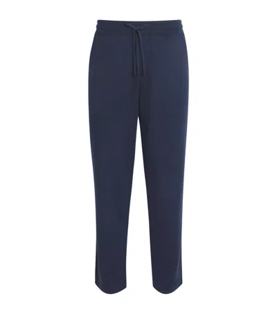 Canali Cotton-blend Sweatpants In Blue