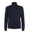 CANALI COTTON-BLEND ZIP-UP SWEATER