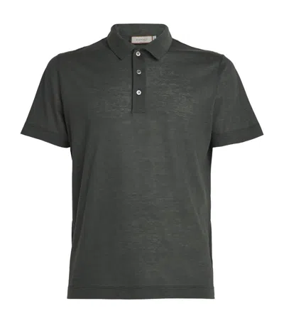 CANALI COTTON-CASHMERE BLEND POLO SHIRT