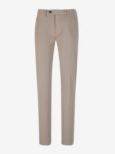 Canali Cotton Chino Trousers In Neutral