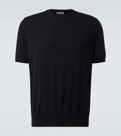 Canali Short-sleeve Crew-neck T-shirt In Brown