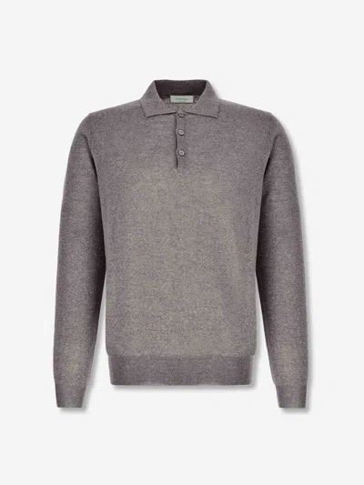 Canali Cotton Polo Logo In Brown
