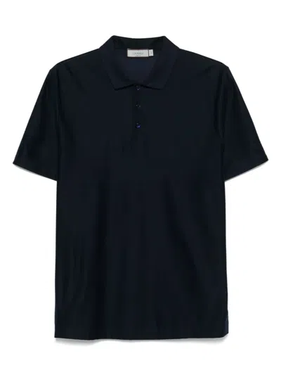 Canali Klassisches Poloshirt In Blue