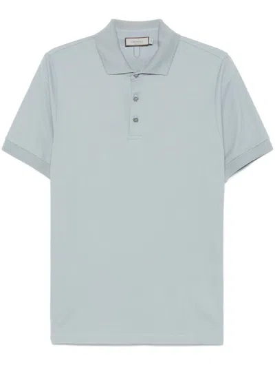 Canali Klassisches Poloshirt In Blau