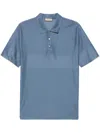 Canali Cotton Polo Shirt In Blue