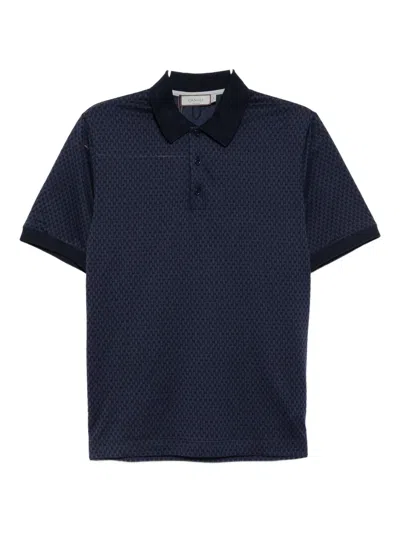 Canali Cotton Polo Shirt In Blue