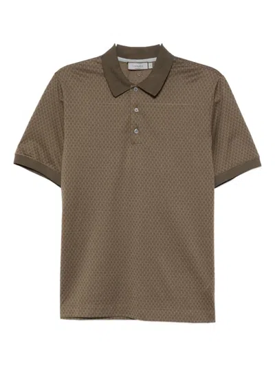 Canali Cotton Polo Shirt In Brown