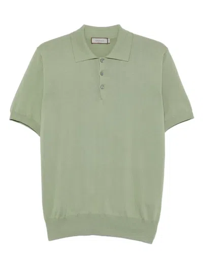 Canali Cotton Polo Shirt In Green