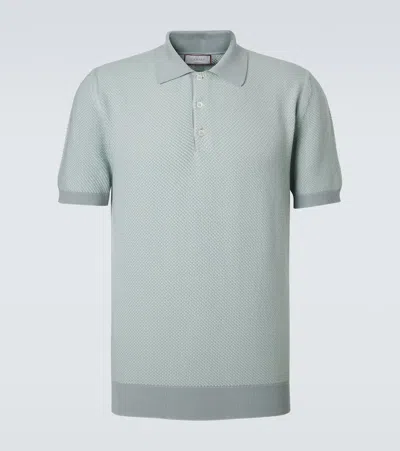 Canali Cotton Polo Shirt In Green