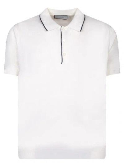 Canali Cotton Polo Shirt In White