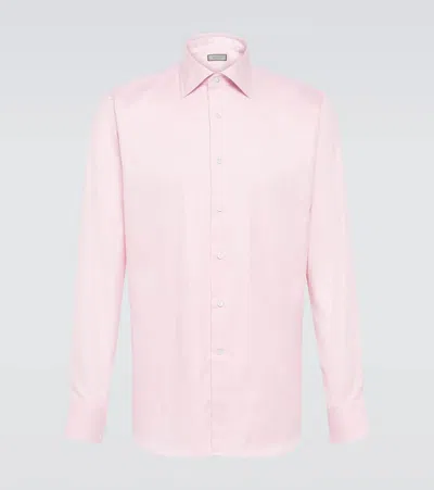 Canali Cotton Poplin Shirt In 601