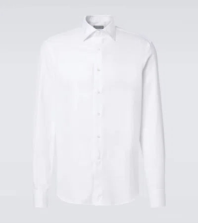 Canali Cotton Shirt In White