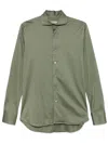 Canali Cotton Shirt In Green