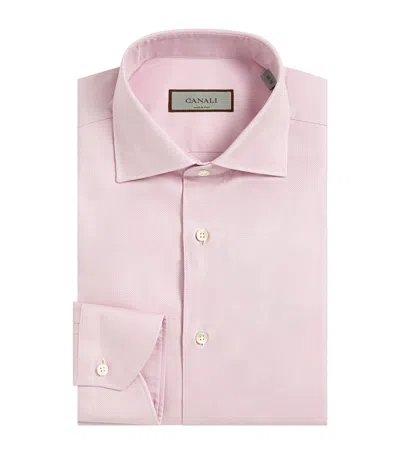 Canali Cotton Shirt In Purple
