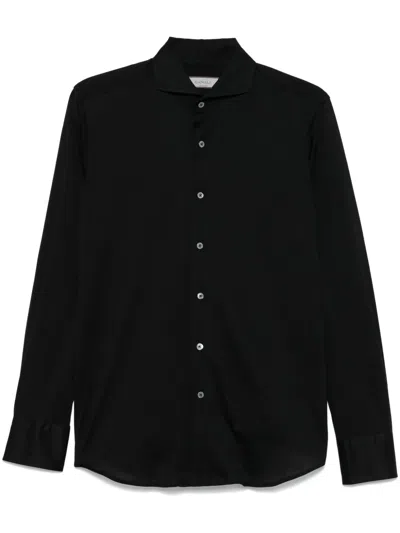 Canali Cotton Shirt In Black