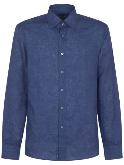 Canali Cotton Shirt In Blue