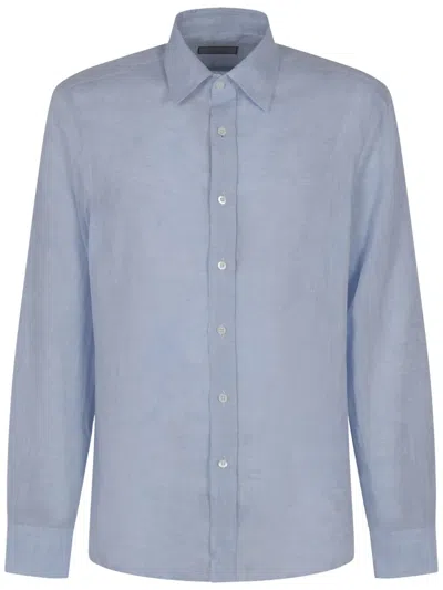 Canali Cotton Shirt In Blue