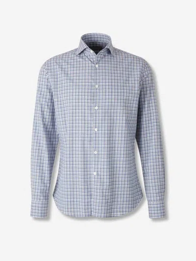 Canali Cotton Shirt In Blue