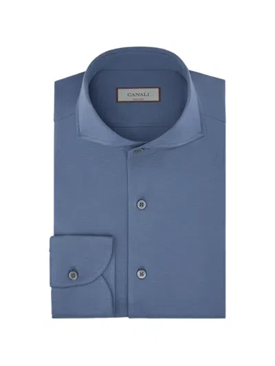 Canali Cotton Shirt In Blue