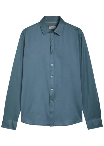 Canali Cotton Shirt In Blue