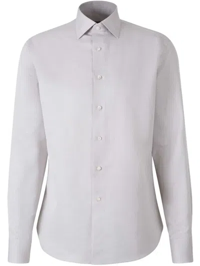 Canali Cotton Shirt In Neutrals