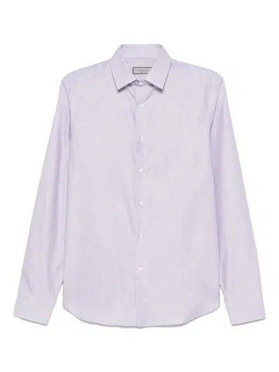 Canali Cotton Shirt In Purple