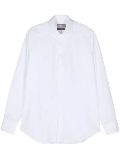 Canali Cotton Shirt In Weiss