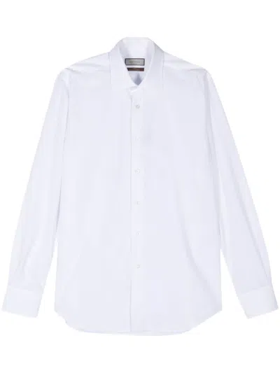 Canali Cotton Shirt In Weiss
