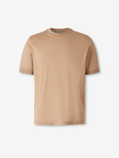 Canali Cotton Silk T-shirt In Multi