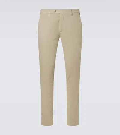 Canali Cotton Straight Chinos In Gold